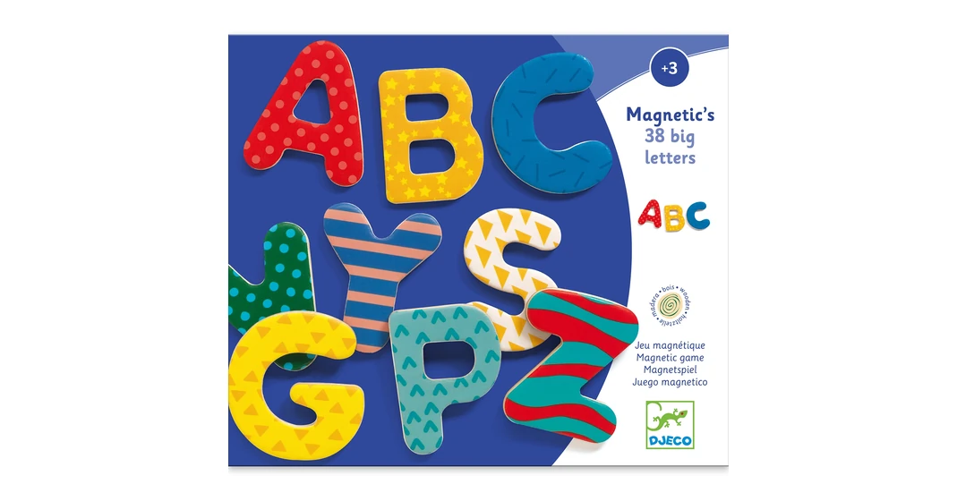 Mágneses betűkészlet - Nagybetűk - 38 fancy letters - ABC készletek ...