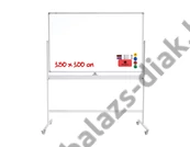 Kép 1/3 - OfficeCity DSWB-150AT 150x100cm dupla oldalú forgatható mágnestábla átfordítható, gurulós állvánnyal