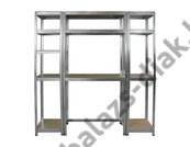 Kép 3/4 - Salgó polcrendszer, 180x90x40cm+2x180x40x40cm, horganyzott