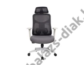 Kép 3/3 - Ergonomikus irodai szék, forgószék, szürke (SK-6023H GREY) hálós