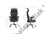 Kép 2/3 - Irodai szék, forgószék hálós, fekete (FX-1022 BLACK)