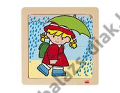 Puzzle készlet - Kata és Peti (4 tábla, 4 darabos puzzle)