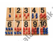 Kép 1/2 - Számoló táblácskák fából - kétszínű számoló rudakkal
