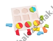 Kép 3/5 - Felező puzzle - színek és geometriai formák