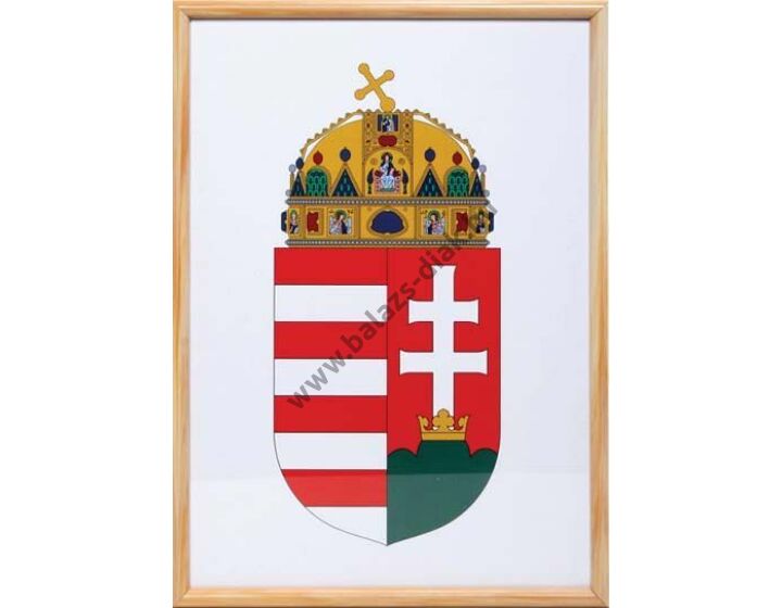 A Magyar Köztársaság címere fakerettel
