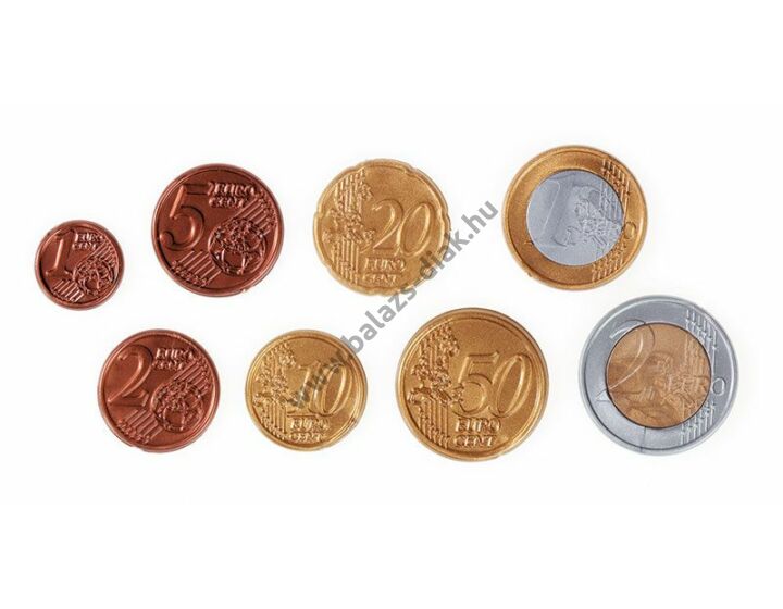 Euró pénzérmék műanyagból