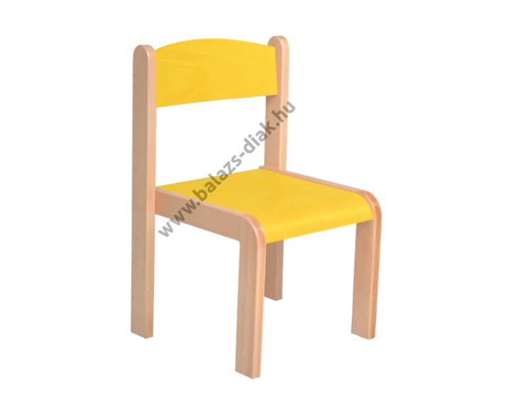 Bükkfa szék - ülésmagasság 26 cm - sárga